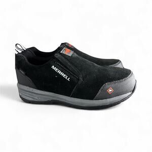 Merrell Women Windoc Steel Toe  Suede waterproof Work  shoes Sz 7.5 Black